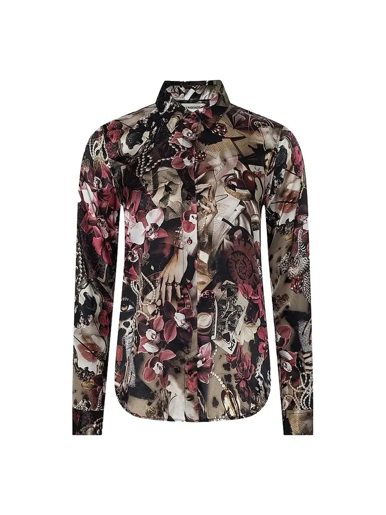 L'Agence Women's Tyler Printed Silk Blouse