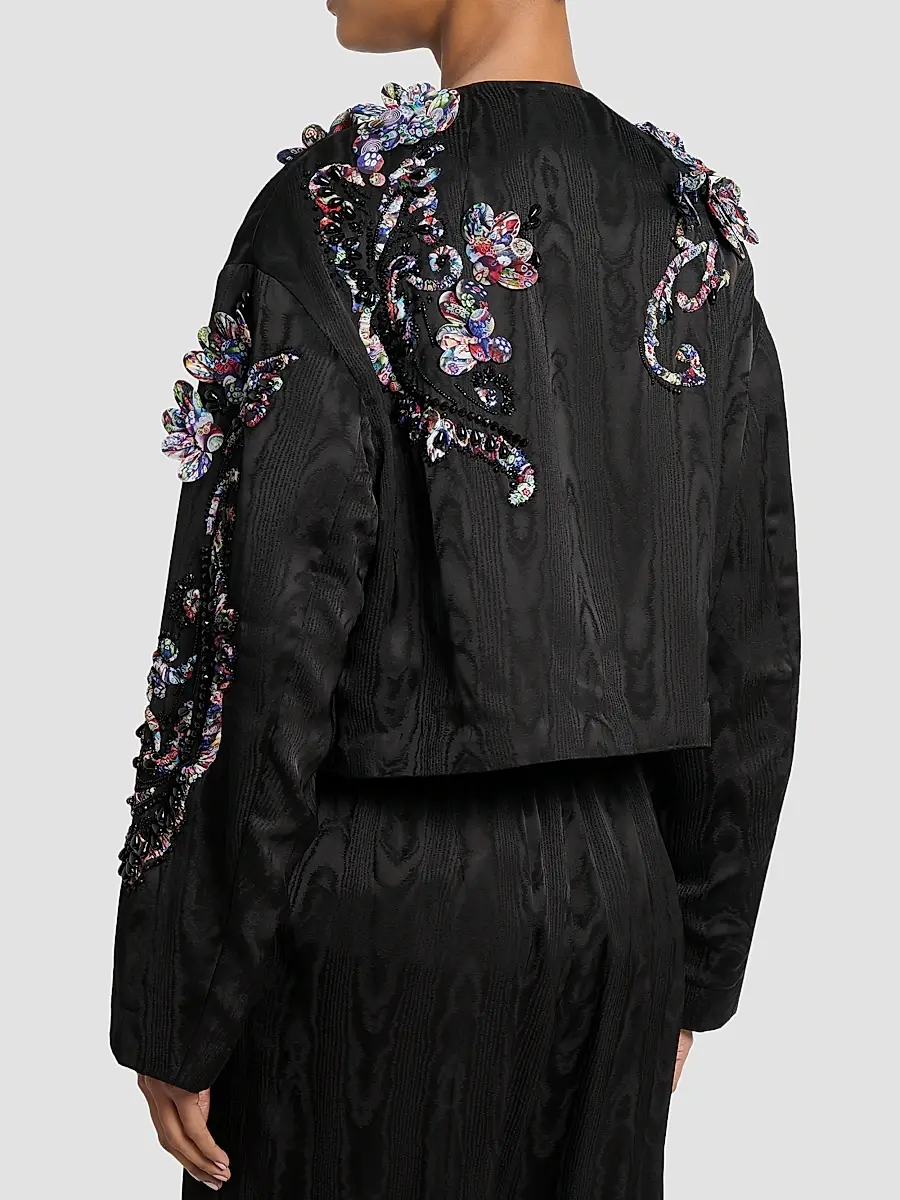 Dries Van Noten Women's Vonda Floral Emboidered Jacket | Thumbnail 3 Dries Van Noten Women's Vonda Floral Emboidered Jacket | Thumbnail 3