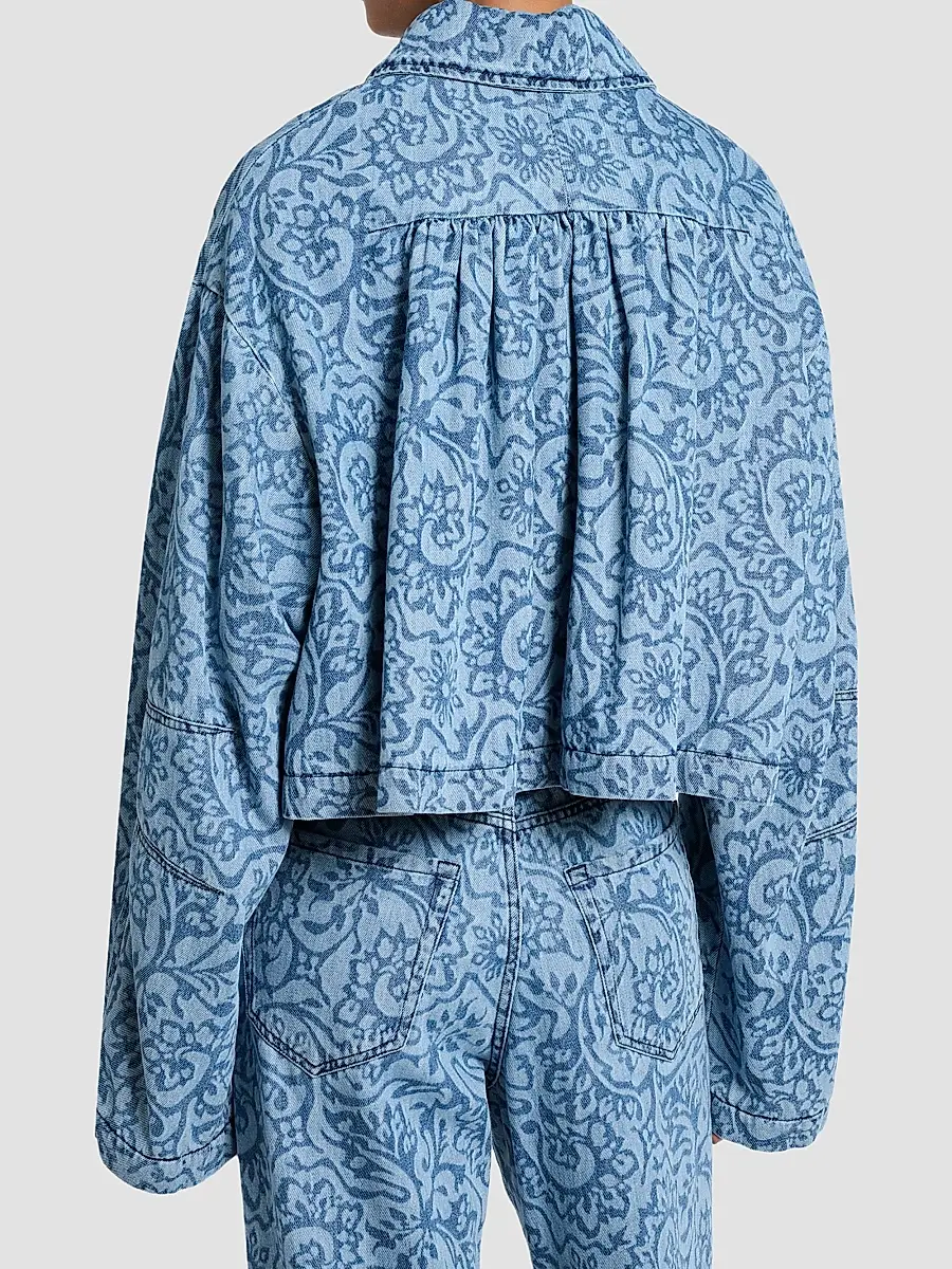 Dries Van Noten Women's Vondero Floral Denim Jacket | Thumbnail 3