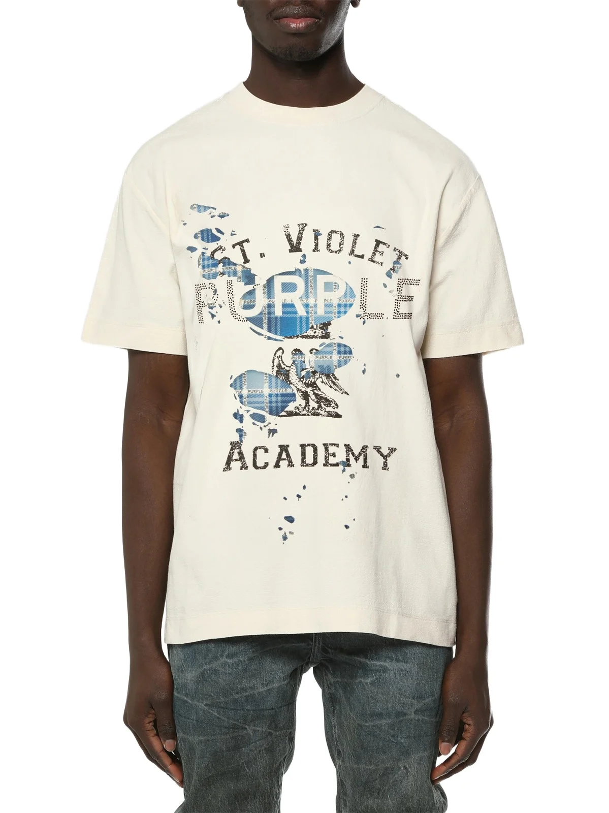 Men's Logo Textured Cotton Jersey Crewneck T-Shirt Men's Logo Textured Cotton Jersey Crewneck T-Shirt