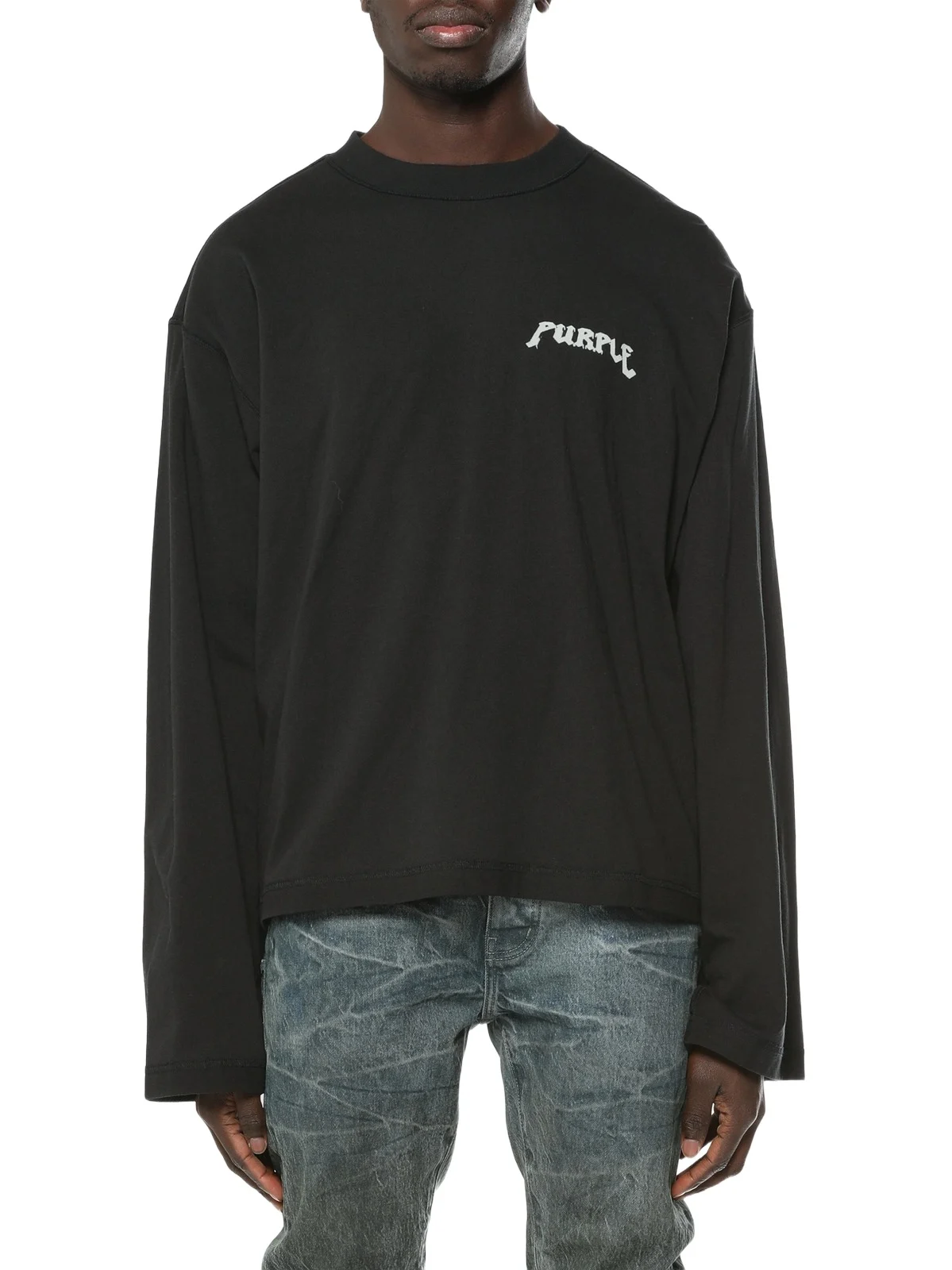 Men's Printed Cotton Crop Long-Sleeve T-Shirt Men's Printed Cotton Crop Long-Sleeve T-Shirt