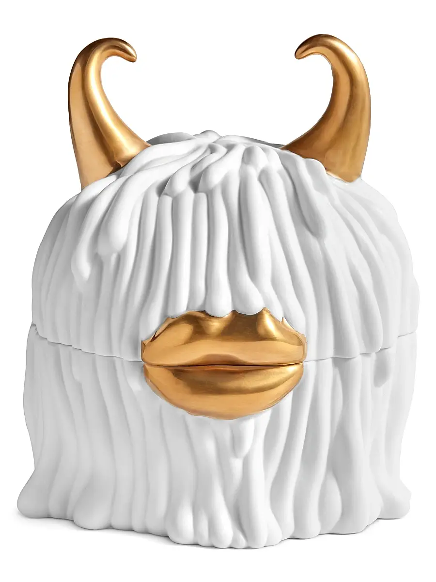 L'Objet Haas 5-Piece Lynda 24K Gold & Porcelain Box & Plate Set - White | Thumbnail 2