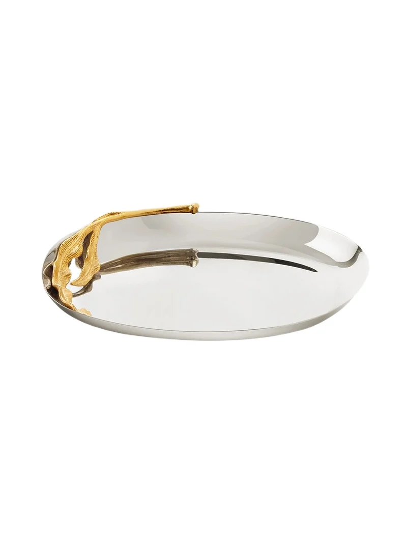L'Objet Fern Stainless Steel & 24K Gold Small Tray