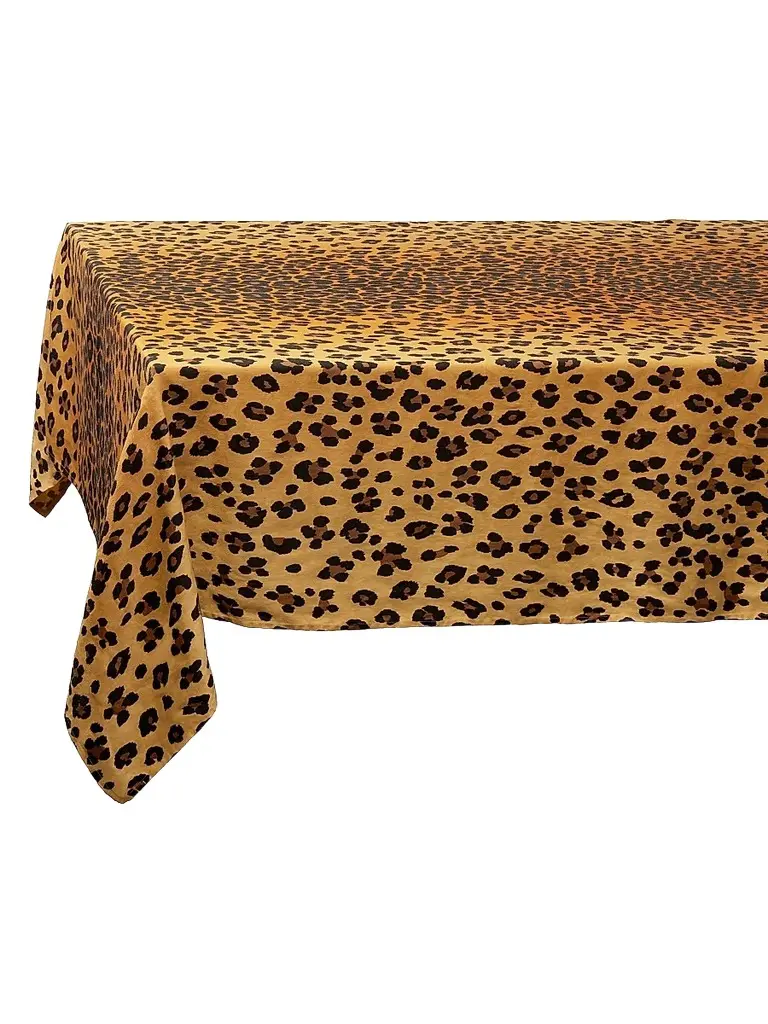L'Objet Leopard Linen Sateen Tablecloth | Image 1 L'Objet Leopard Linen Sateen Tablecloth | Image 1
