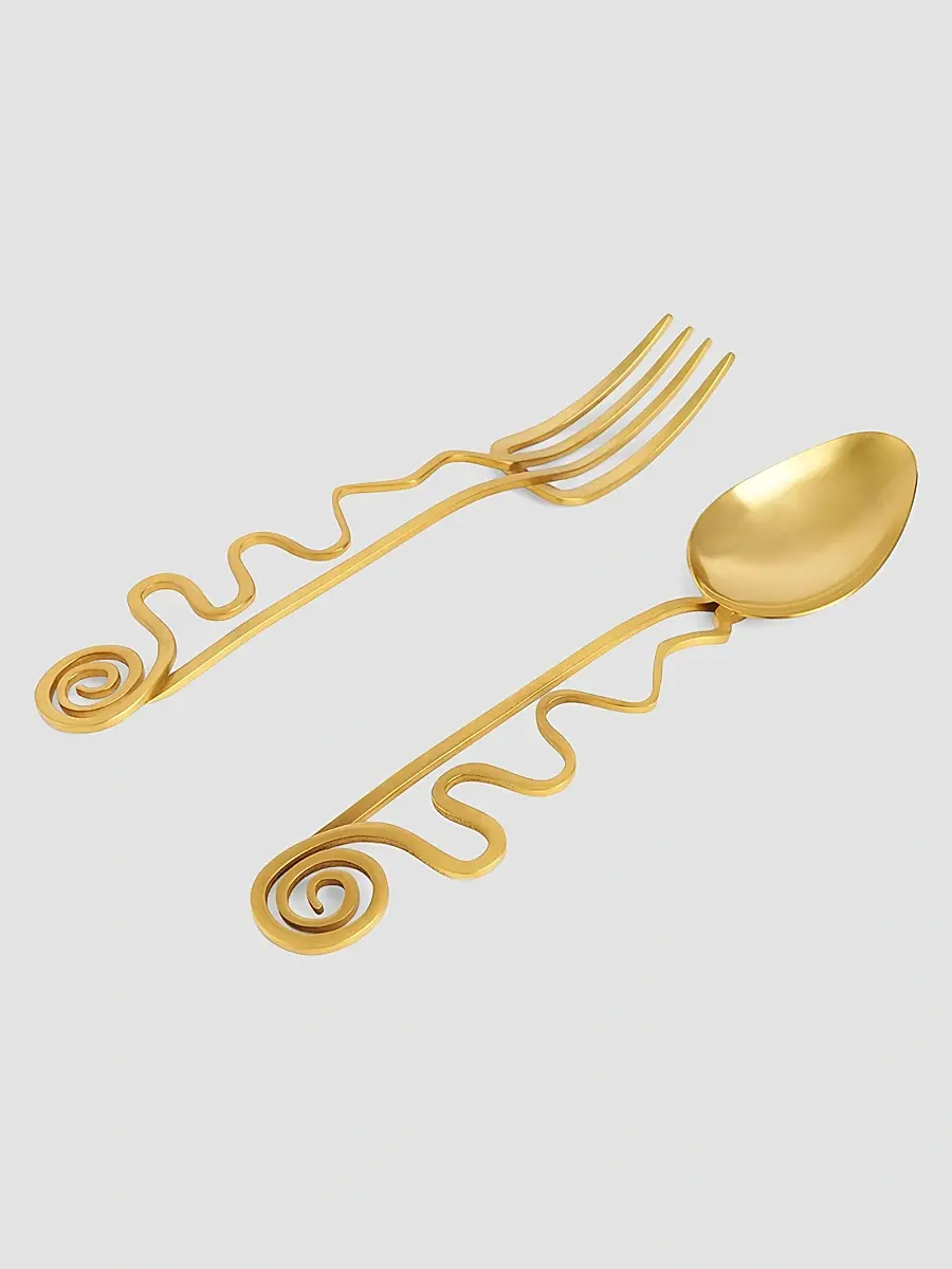 L'Objet Spirale 2-Piece 24K-Gold-Plated Serving Set | Thumbnail 2