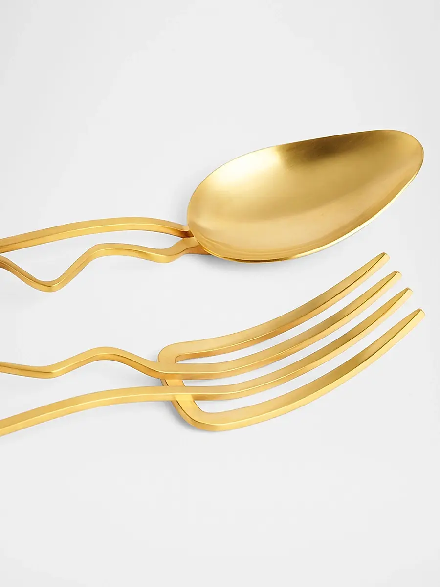 L'Objet Spirale 2-Piece 24K-Gold-Plated Serving Set | Thumbnail 4
