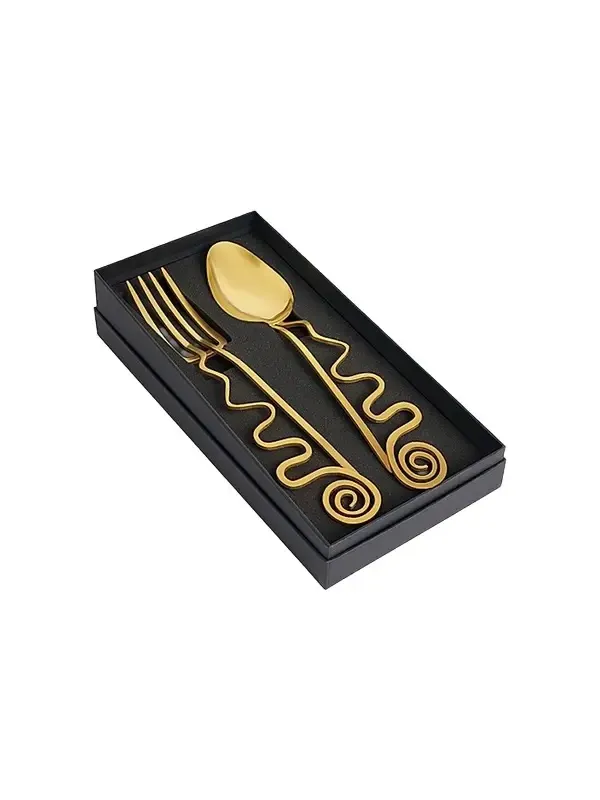 L'Objet Spirale 2-Piece 24K-Gold-Plated Serving Set
