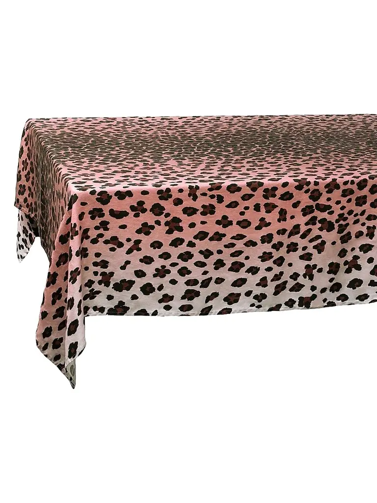 L'Objet Leopard Linen Sateen Tablecloth | Image 1 L'Objet Leopard Linen Sateen Tablecloth | Image 1