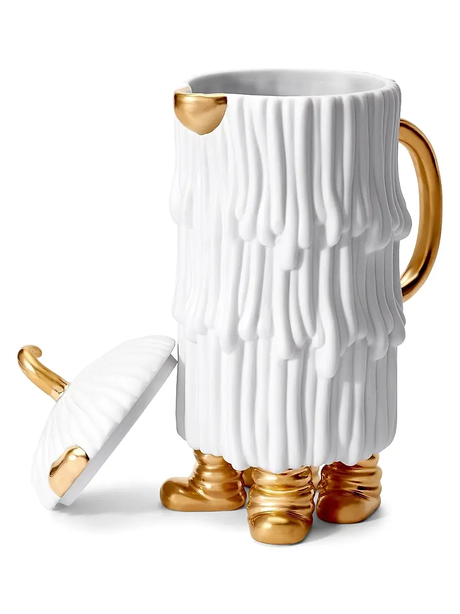 L'Objet Haas Djuna 24K Gold & Porcelain Coffee & Tea Pot - White | Thumbnail 2 L'Objet Haas Djuna 24K Gold & Porcelain Coffee & Tea Pot - White | Thumbnail 2