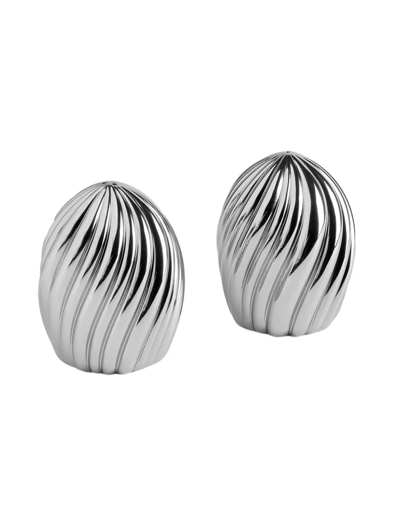 L'Objet Ripple Spice Salt & Pepper Shakers - Platinum