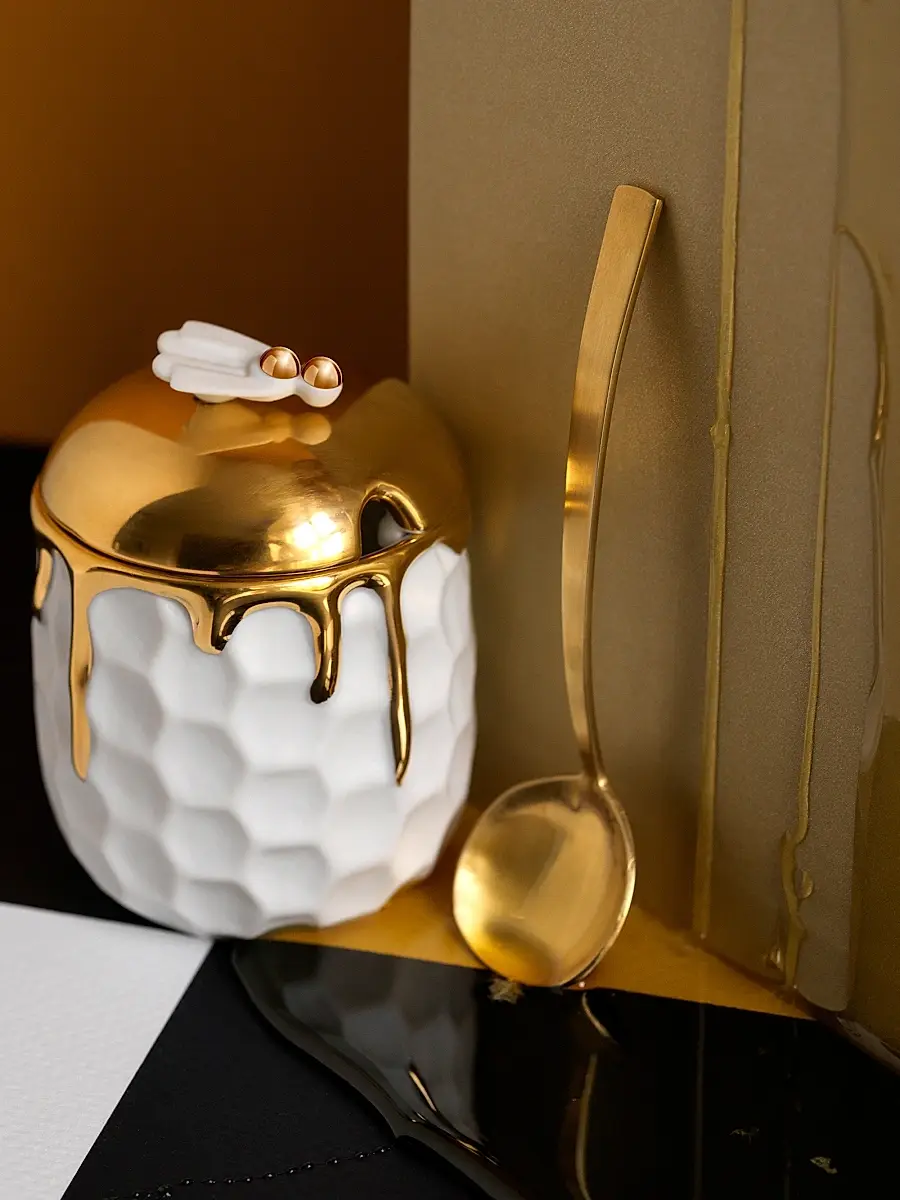 L'Objet Beehive Honey Pot & Spoon Set | Thumbnail 2 L'Objet Beehive Honey Pot & Spoon Set | Thumbnail 2