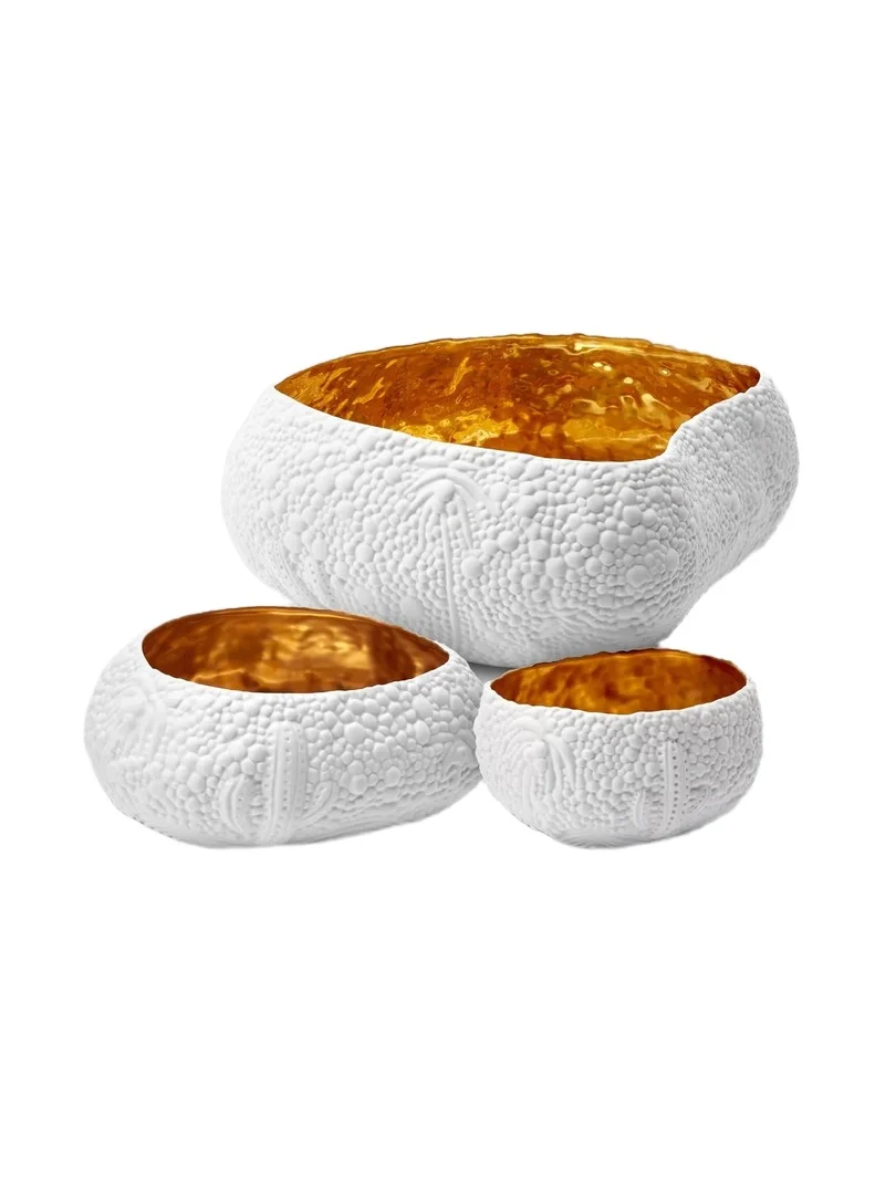 L'Objet Haas Mojave 24K Gold & Porcelain Dessert Bowl
