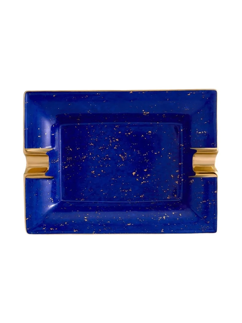 L'Objet Malachite Porcelain Ashtray