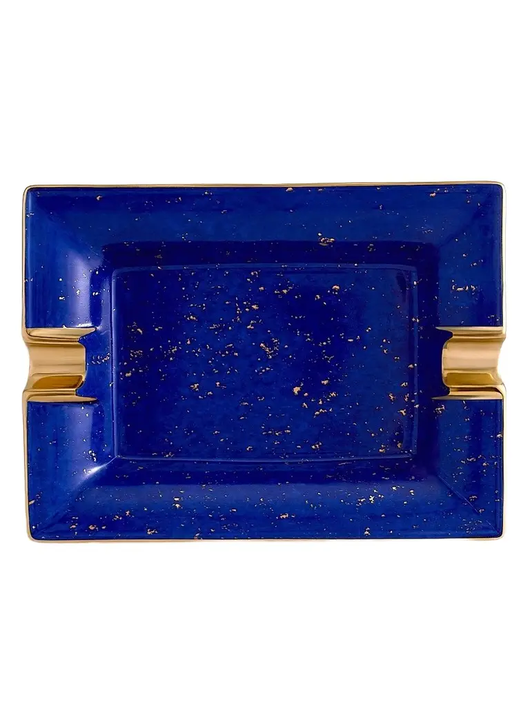 L'Objet Malachite Porcelain Ashtray