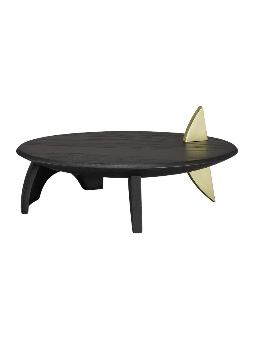 L'Objet Kelly Behun Leaf Flat Platter On Stand
