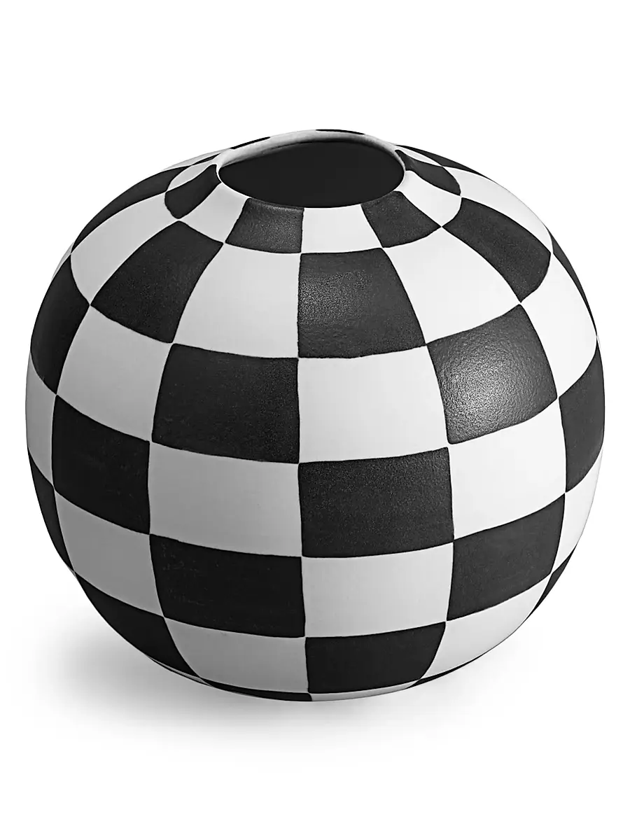 L'Objet Atelier Damier Check Vase | Thumbnail 2 L'Objet Atelier Damier Check Vase | Thumbnail 2