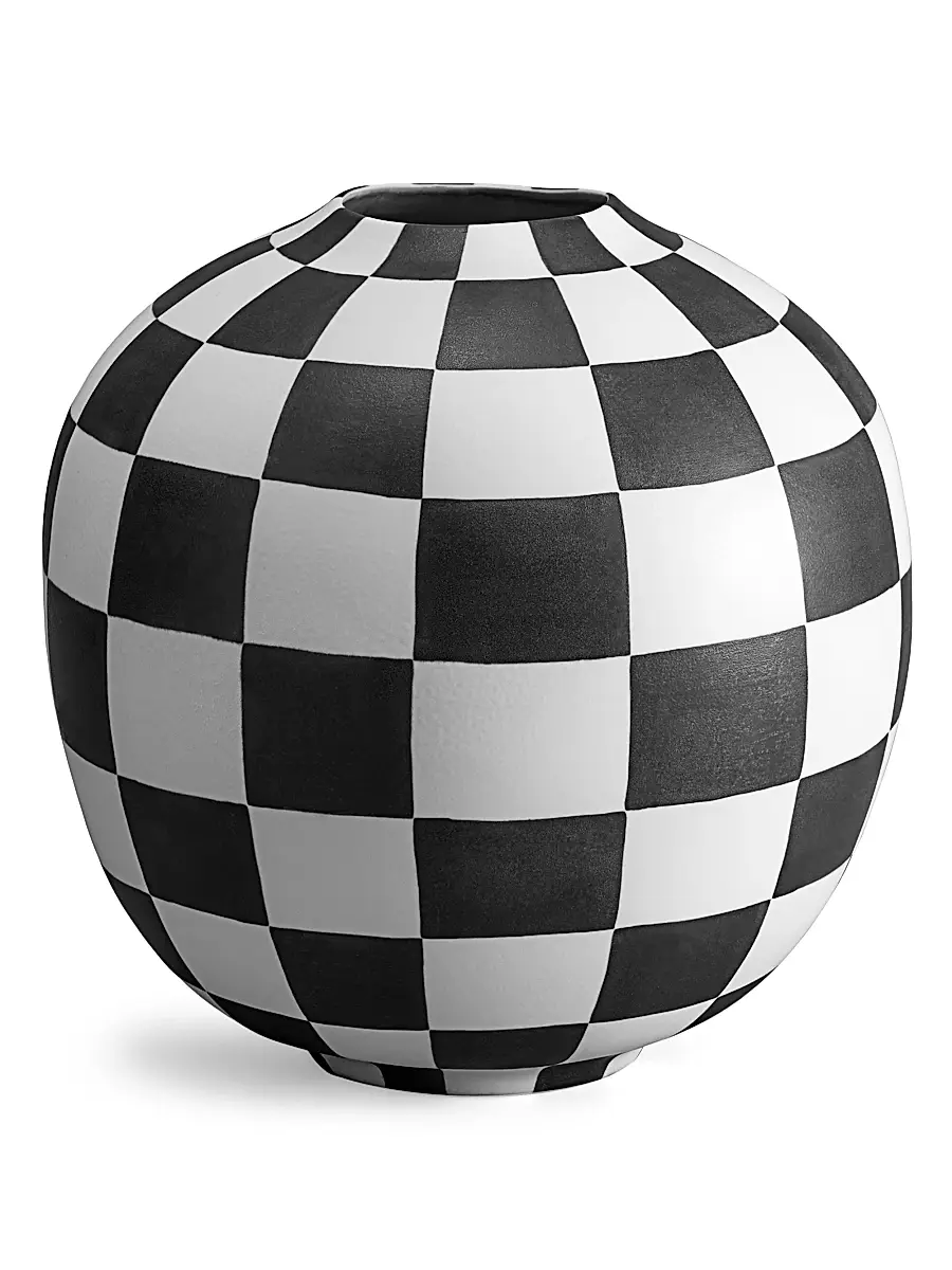 L'Objet Atelier Damier Check Vase | Thumbnail 3 L'Objet Atelier Damier Check Vase | Thumbnail 3