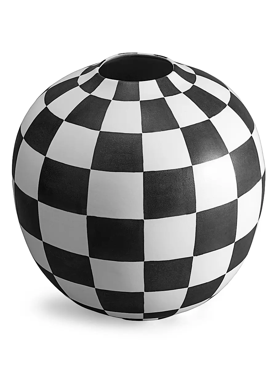 L'Objet Atelier Damier Check Vase | Thumbnail 4 L'Objet Atelier Damier Check Vase | Thumbnail 4