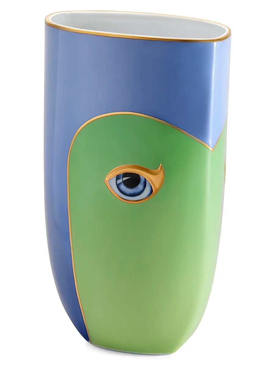 L'Objet Lito Blue & Green Vase - Green | Thumbnail 3