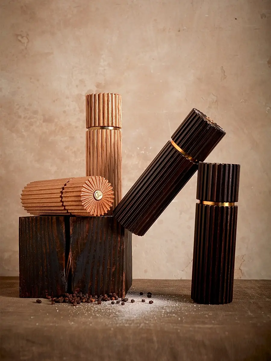 L'Objet Atelier Ionic Wood Salt & Pepper Mills - Light Oak | Thumbnail 6 L'Objet Atelier Ionic Wood Salt & Pepper Mills - Light Oak | Thumbnail 6