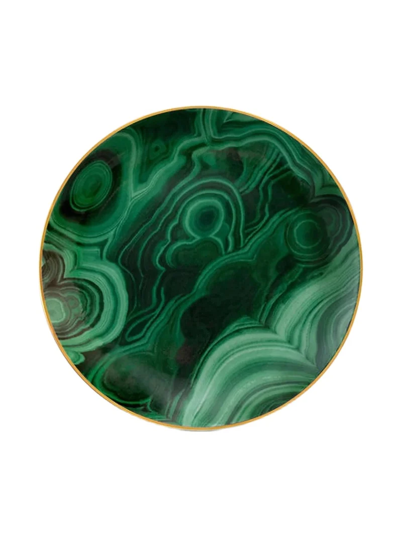 L'Objet Set of Four Malachite Canape Plates