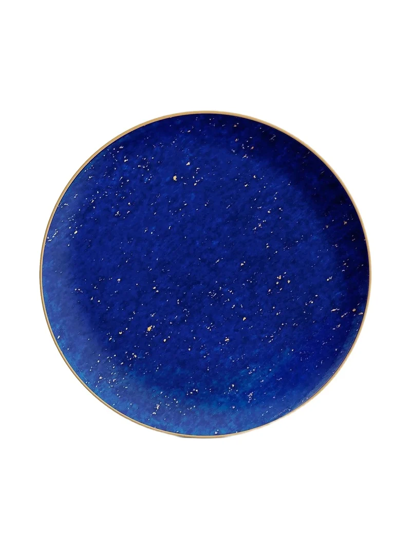L'Objet Lapis-Look Limoges Porcelain & 24K Gold Dessert Plate