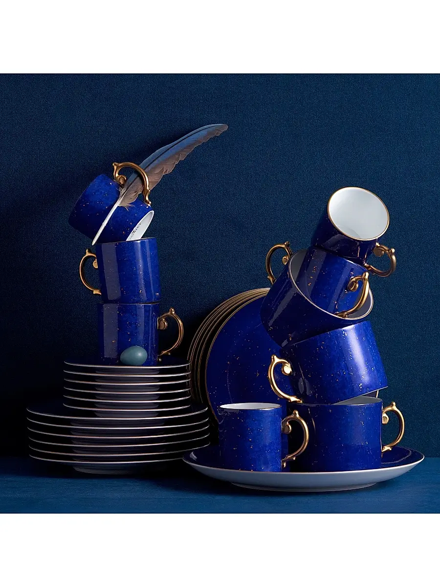L'Objet Lapis 2-Piece Tea Cup & Saucer Set | Thumbnail 2 L'Objet Lapis 2-Piece Tea Cup & Saucer Set | Thumbnail 2
