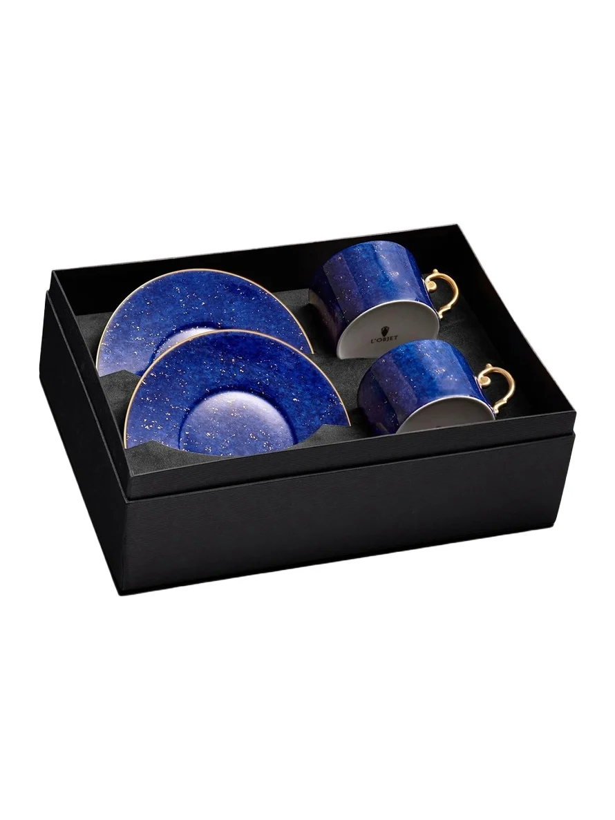 L'Objet Lapis 2-Piece Tea Cup & Saucer Set