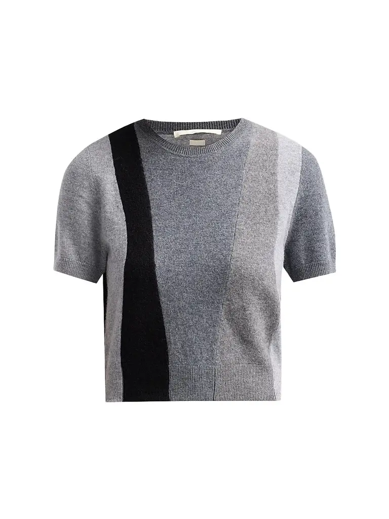 Jason Wu Collection Women's Asymmetric Panelled Short-Sleeve Wool Knit Sweater | Image 1 Jason Wu Collection Women's Asymmetric Panelled Short-Sleeve Wool Knit Sweater | Image 1