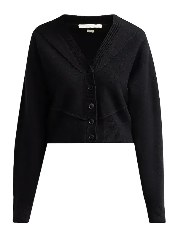 Women's Sculptural Merino Wool Cardigan