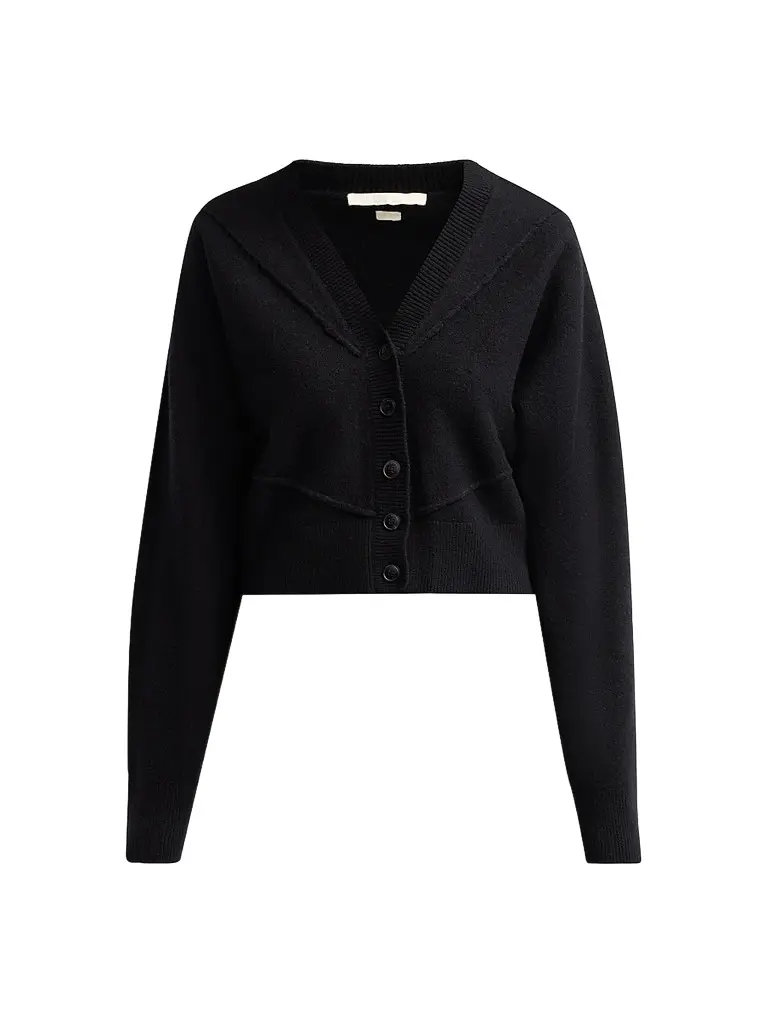 Women's Sculptural Merino Wool Cardigan Women's Sculptural Merino Wool Cardigan