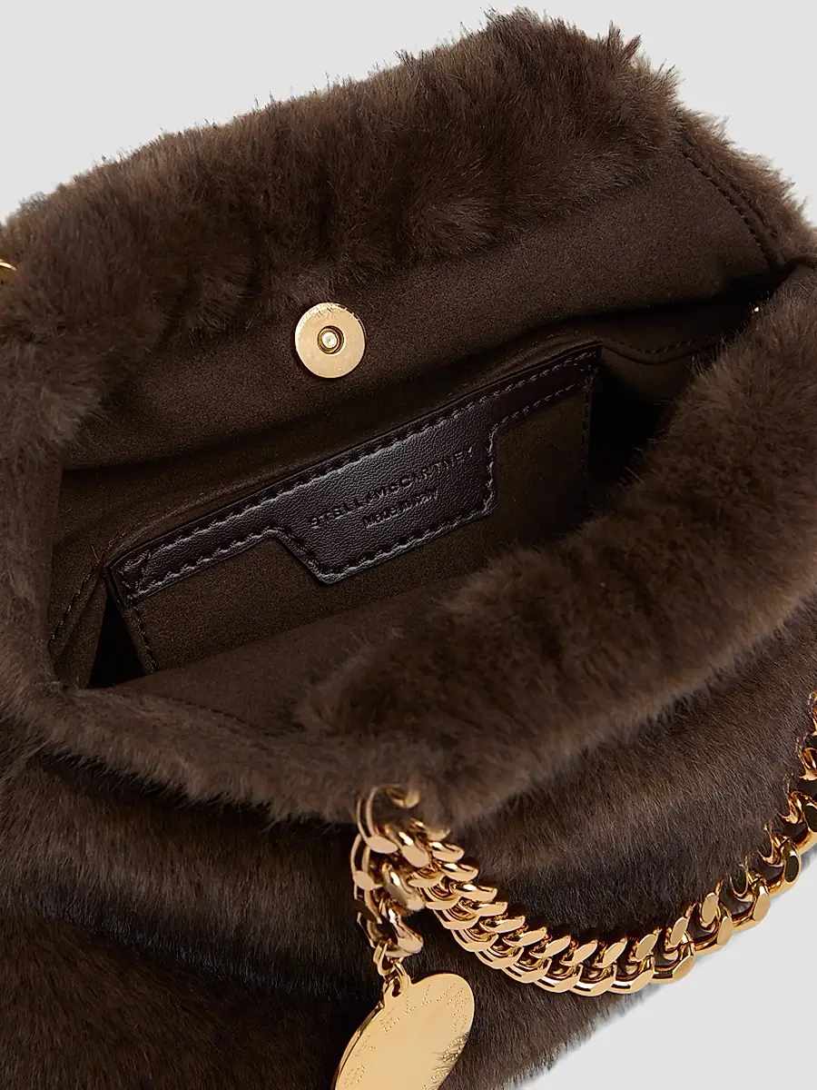 Stella McCartney Women's Falabella Soft Faux-Fur Chain Clutch | Thumbnail 4 Stella McCartney Women's Falabella Soft Faux-Fur Chain Clutch | Thumbnail 4