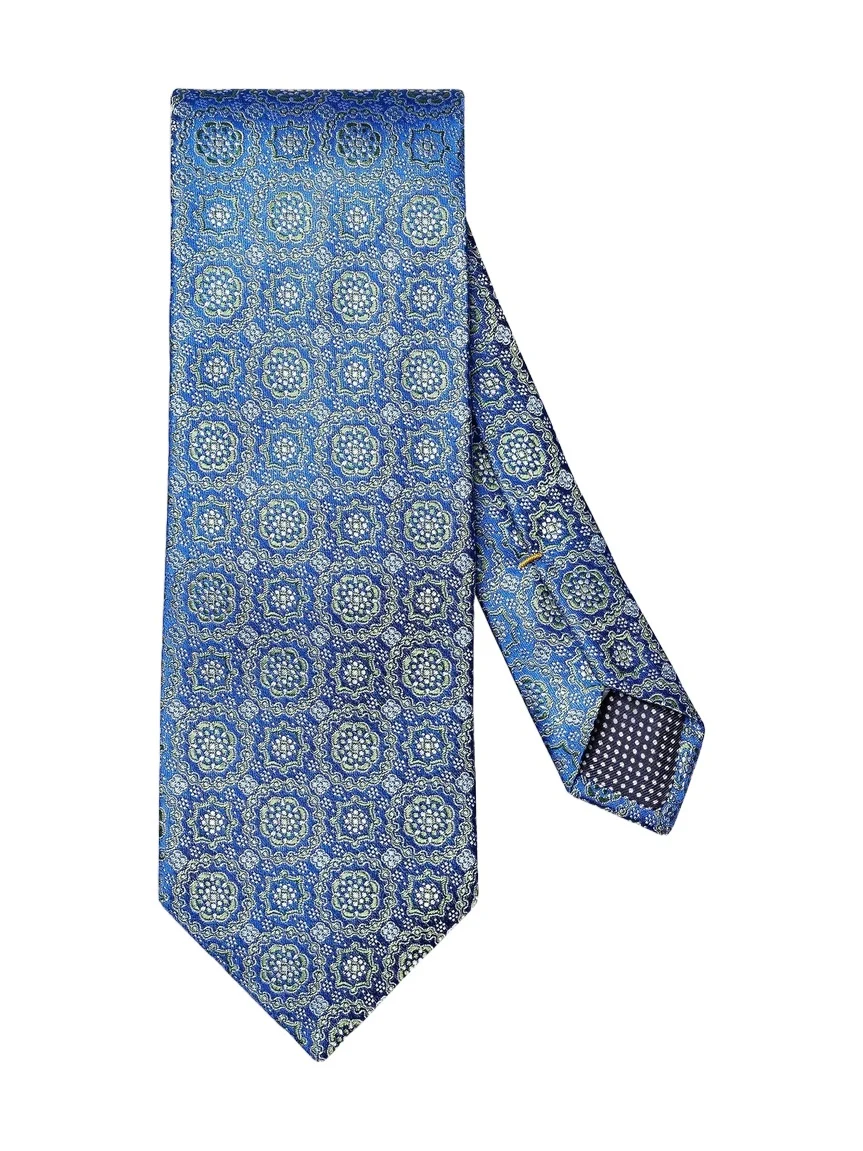Eton Men's Micro Geometric Silk Tie