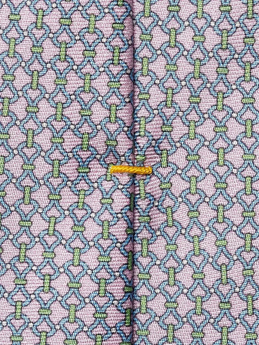 Eton Men's Interlocking Chain Silk-Linen Tie | Thumbnail 3 Eton Men's Interlocking Chain Silk-Linen Tie | Thumbnail 3