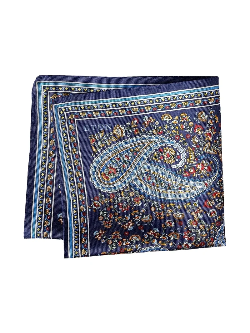 Men's Paisley Silk Twill Pocket Square Men's Paisley Silk Twill Pocket Square
