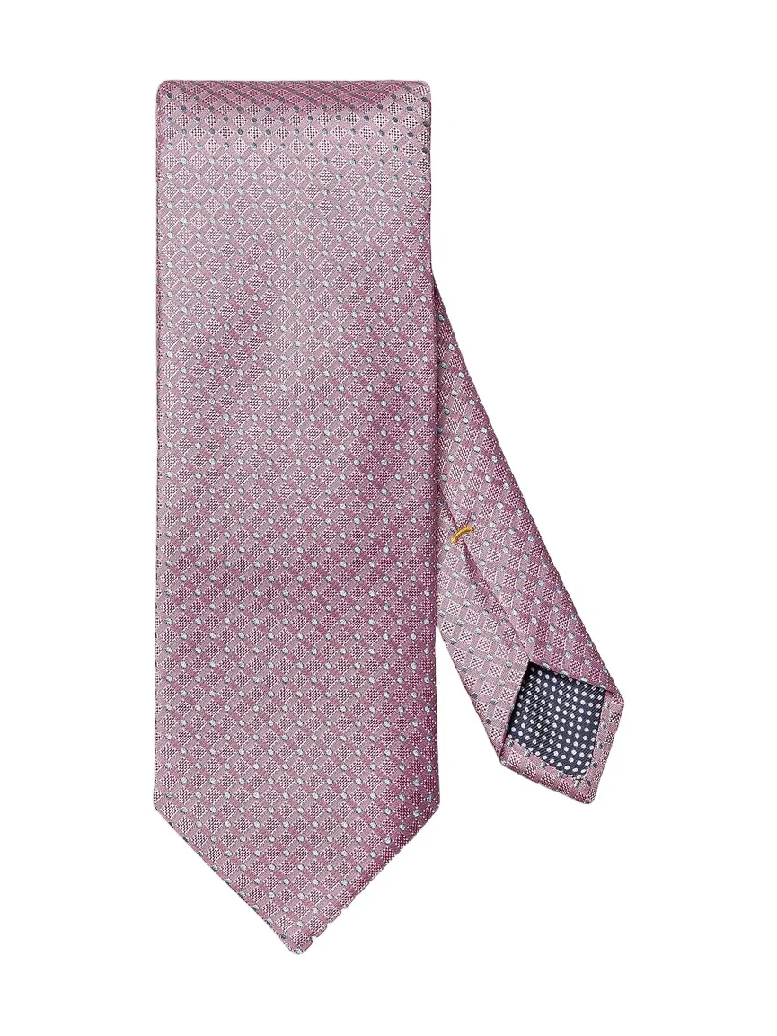 Eton Men's Geometric Diamond Silk Tie