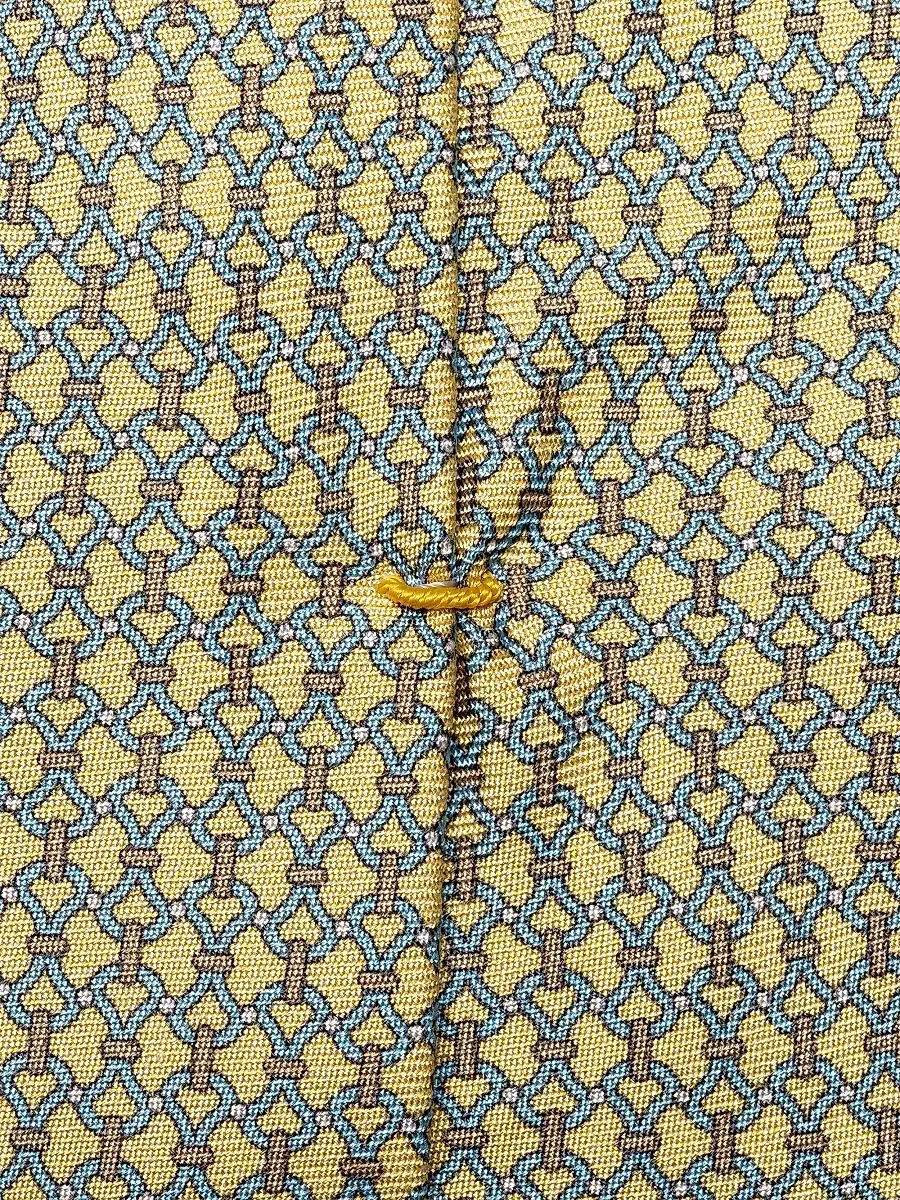 Eton Men's Interlocking Chain Silk-Linen Tie | Thumbnail 3 Eton Men's Interlocking Chain Silk-Linen Tie | Thumbnail 3