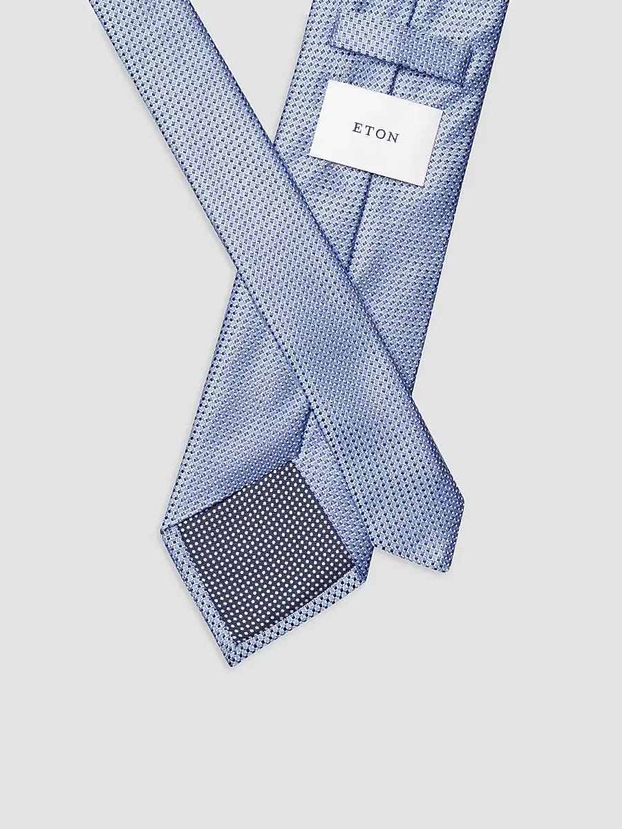 Eton Men's Micro Texture Linen Tie | Thumbnail 2 Eton Men's Micro Texture Linen Tie | Thumbnail 2
