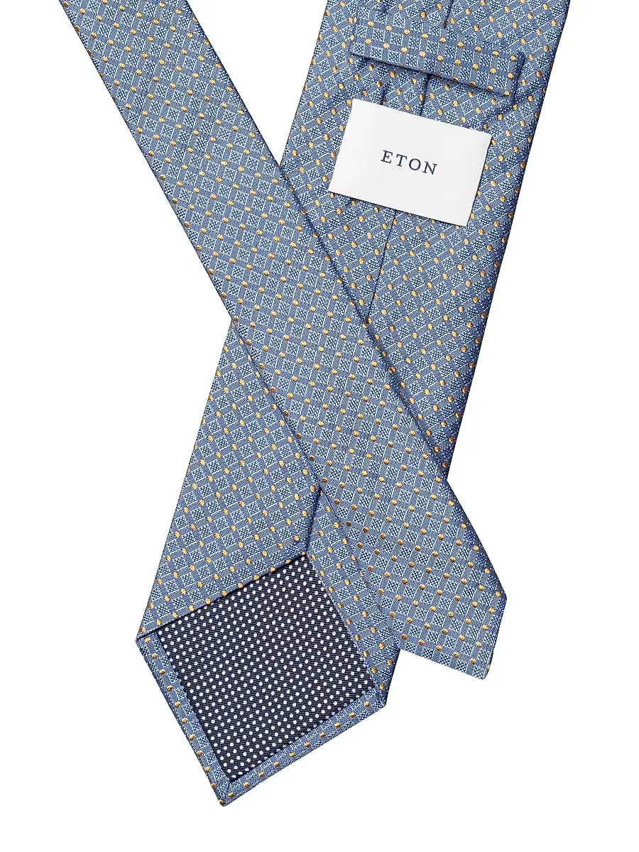 Eton Men's Geometric Diamond Silk Tie | Thumbnail 2 Eton Men's Geometric Diamond Silk Tie | Thumbnail 2