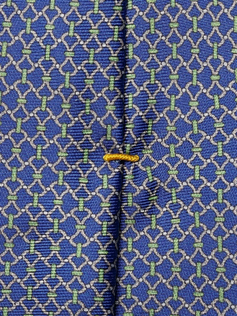 Eton Men's Interlocking Chain Silk-Linen Tie | Thumbnail 3 Eton Men's Interlocking Chain Silk-Linen Tie | Thumbnail 3