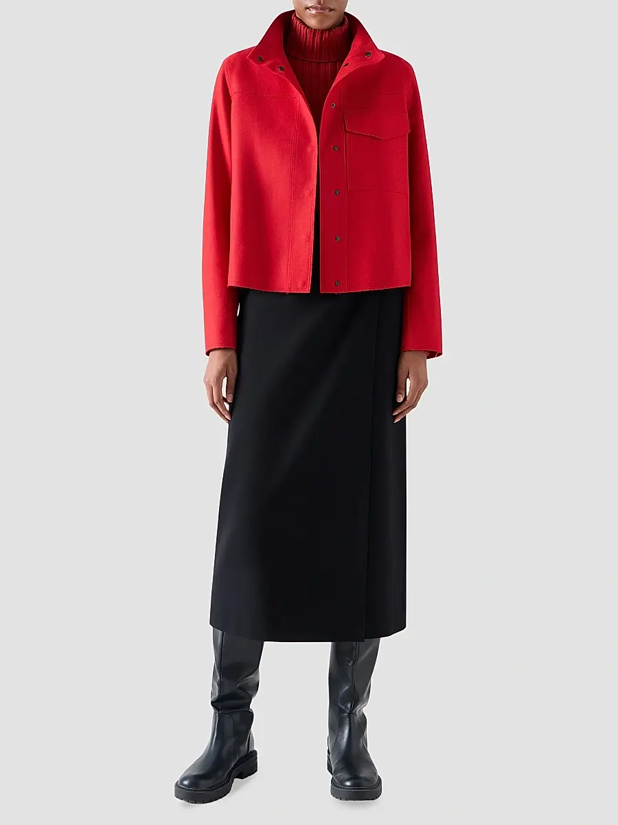 Akris punto Women's Taglio Vivo Felted Wool Blend Jacket | Thumbnail 2 Akris punto Women's Taglio Vivo Felted Wool Blend Jacket | Thumbnail 2
