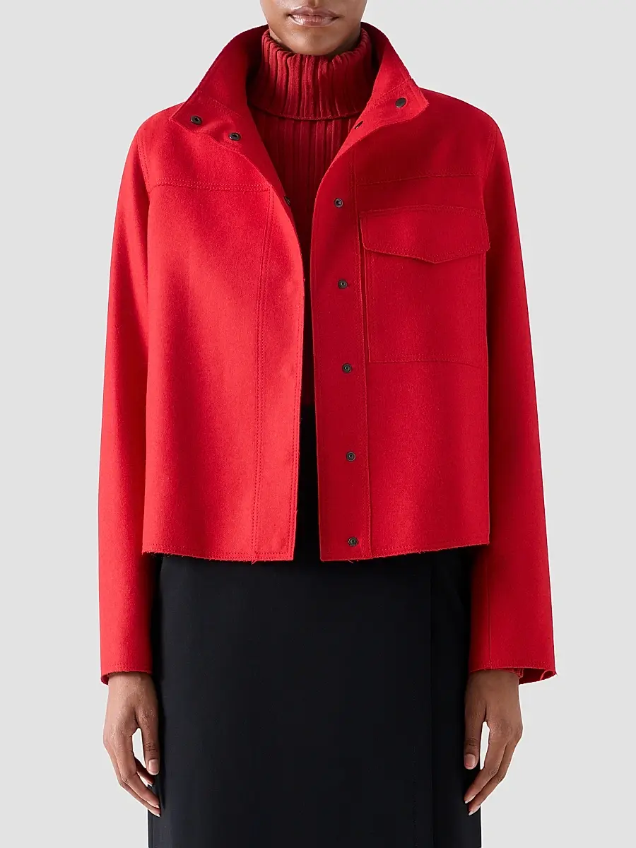 Akris punto Women's Taglio Vivo Felted Wool Blend Jacket | Thumbnail 4 Akris punto Women's Taglio Vivo Felted Wool Blend Jacket | Thumbnail 4