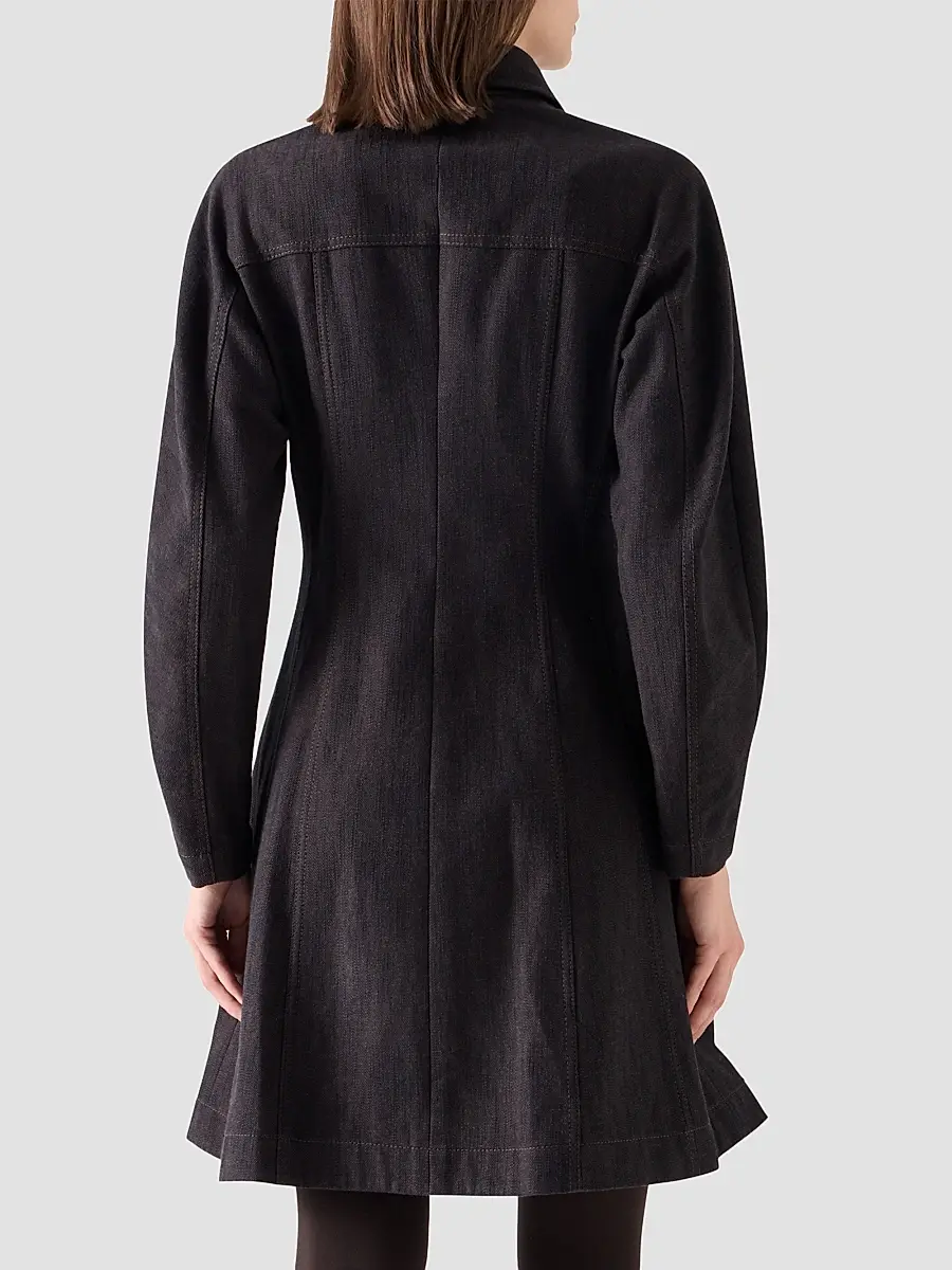 Akris punto Women's Panel Winter Denim Shirtdress | Thumbnail 3 Akris punto Women's Panel Winter Denim Shirtdress | Thumbnail 3
