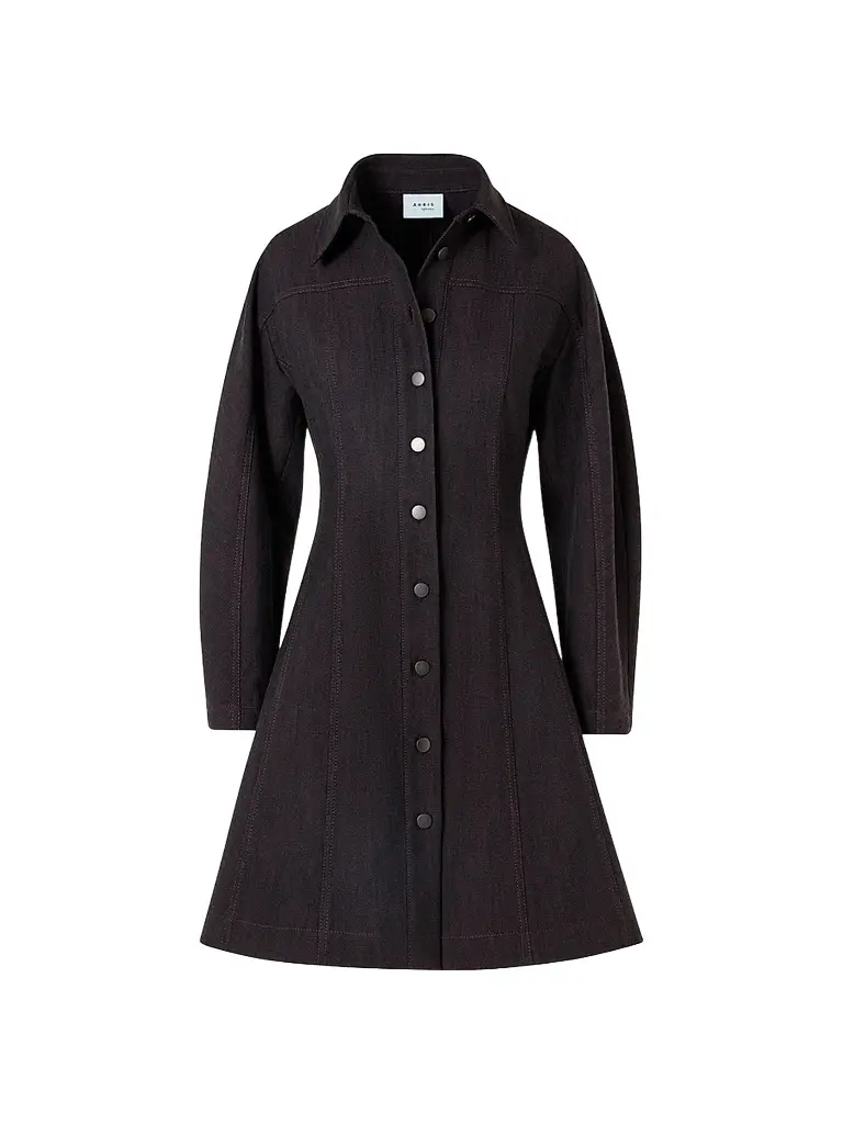 Akris punto Women's Panel Winter Denim Shirtdress