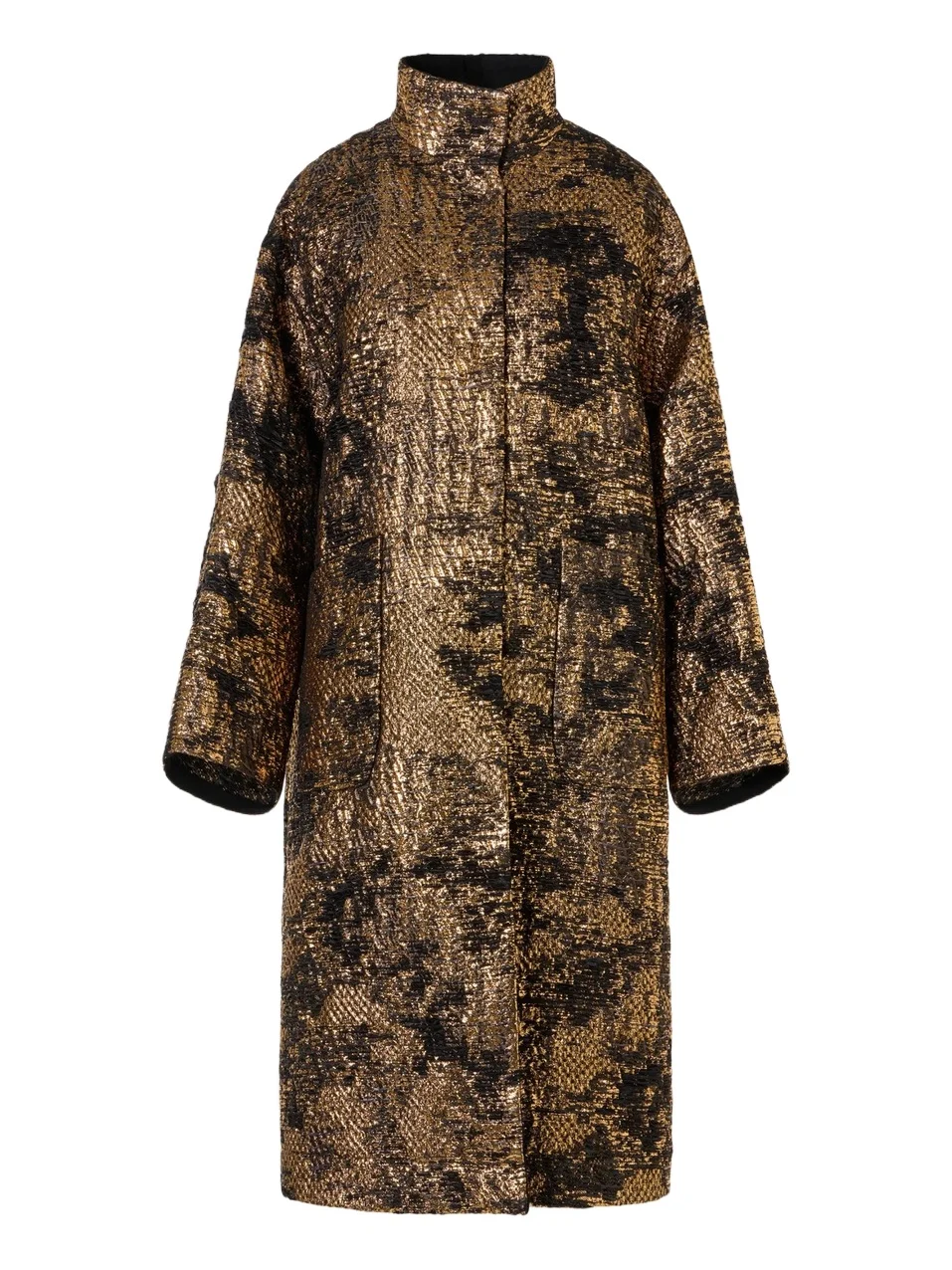 Akris Women's Lucas Jacquard Lamé Oversized Coat