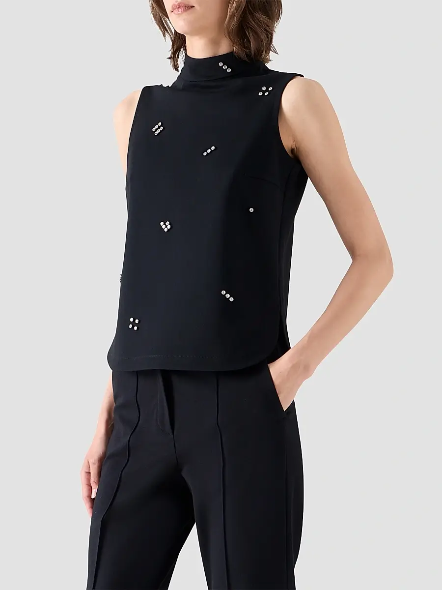 Akris punto Women's Diamond Dice Dot Blouse | Thumbnail 6 Akris punto Women's Diamond Dice Dot Blouse | Thumbnail 6