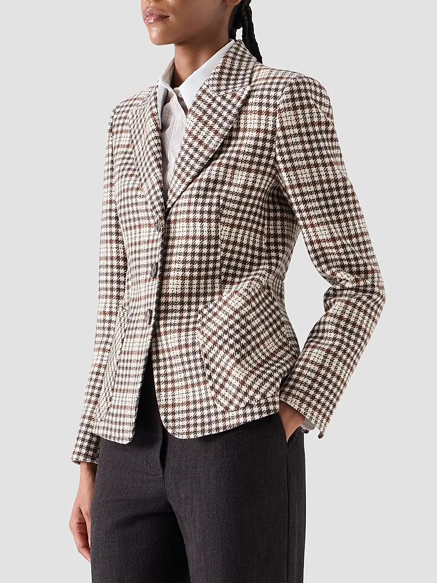 Akris punto Women's Tweed Check Wool-Blend Blazer | Thumbnail 6 Akris punto Women's Tweed Check Wool-Blend Blazer | Thumbnail 6