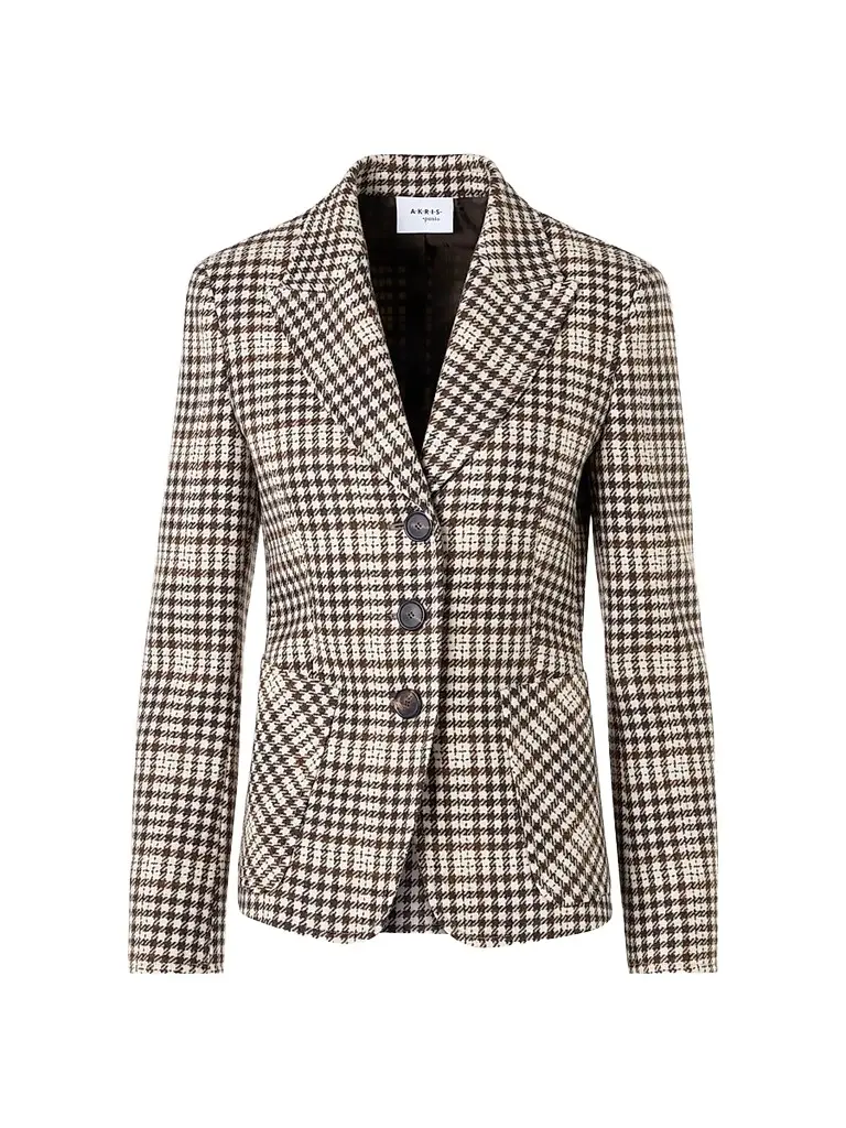 Akris punto Women's Tweed Check Wool-Blend Blazer