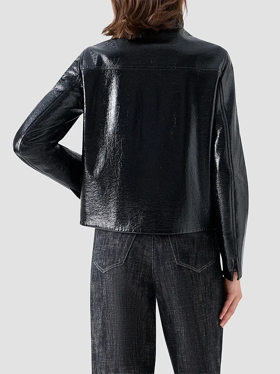 Akris punto Women's Faux-Leather Lacquer Jacket | Thumbnail 3 Akris punto Women's Faux-Leather Lacquer Jacket | Thumbnail 3