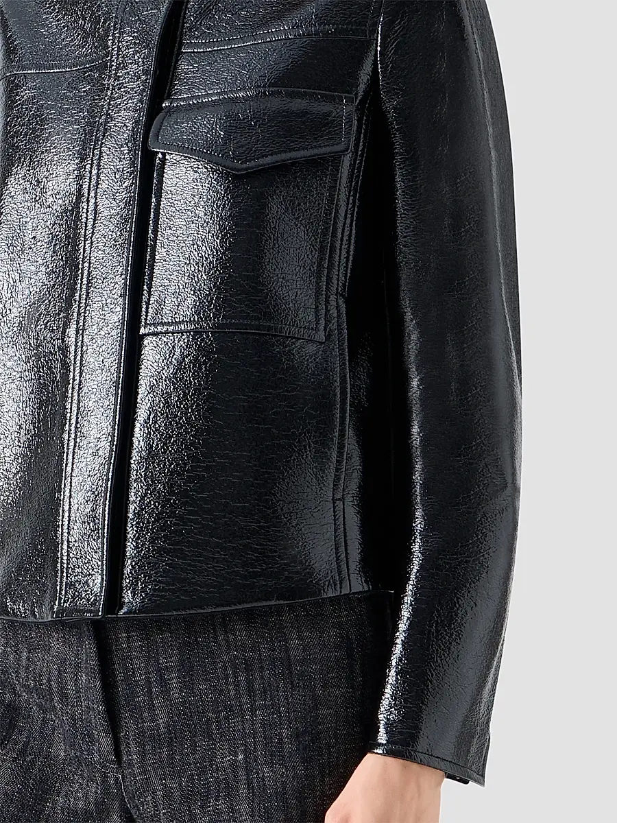 Akris punto Women's Faux-Leather Lacquer Jacket | Thumbnail 5 Akris punto Women's Faux-Leather Lacquer Jacket | Thumbnail 5